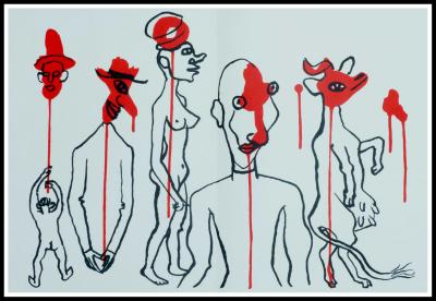Alexander CALDER - Dripping mouths, 1966 - Original lithograph 2
