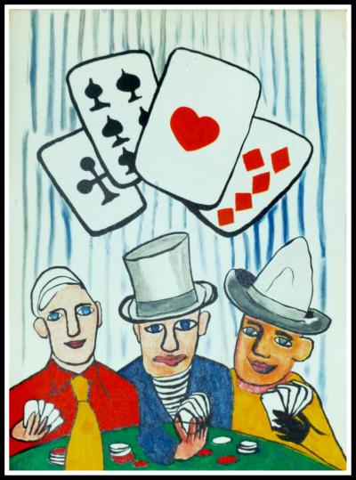 Alexander CALDER - Joueur de cartes II, 1968 - lithographie 2