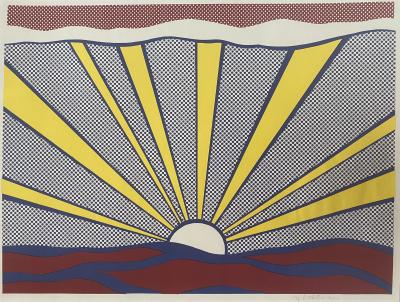 Roy LICHTENSTEIN - Sunrise, 1965 - Lithographie offset signée à la main 2