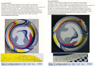 Roy LICHTENSTEIN - Assiettes en carton, 1969 2