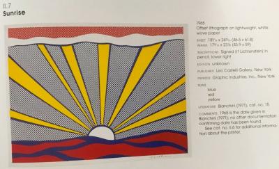 Roy LICHTENSTEIN - Sunrise, 1965 - Lithographie offset signée à la main 2