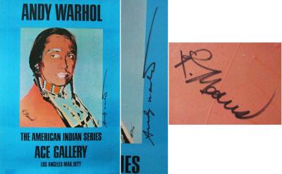 Andy WARHOL (1928-1987) 1976 "The American Indian Series" - Portrait de Russell Charles Means (1939-2012) Tryptique ensemble de 3 Lithographies 2