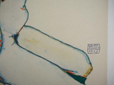 Egon SCHIELE (d’après) : Couple entrelacé - Lithographie signée 2