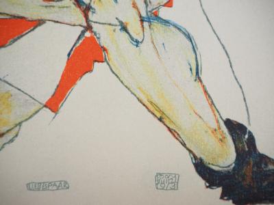 Egon SCHIELE (d’après) : Les amants - Lithographie signée 2