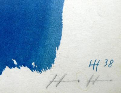 Hans HARTUNG Bleu 1961  Lithographie offset signée 2