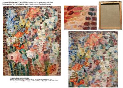 Antoine Malliakaris dit MAYO - Fleurs, 1959 - Huile sur toile 2
