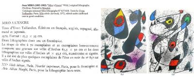 Joan MIRO - La nuit, l’ours, 1966 - Lithographie numérotée au crayon 2