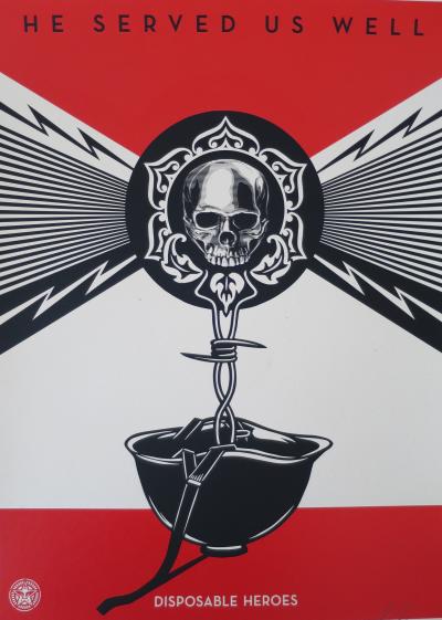 Shepard FAIREY (Obey) -  Disposable Heroes, 2012 - Sérigraphie signée et numérotée 2