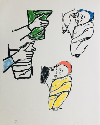 Pierre BURAGLIO - Sans-titre, 2005 - Lithographie originale signée au crayon 2