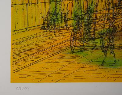 Jean CARZOU: La gare, 1973 - Original lithograph signed in pencil 2