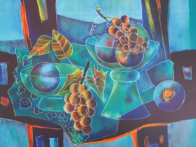Tony AGOSTINI - Nature morte aux fruits - Lithographie originale signée au crayon 2