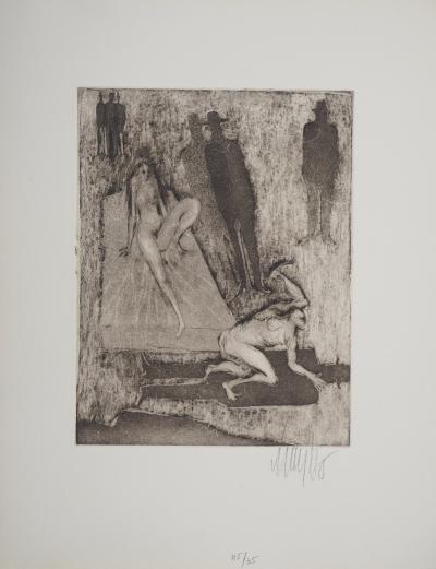 Lars BO : Meurtre de l’ombre - Gravure originale signée au crayon 2