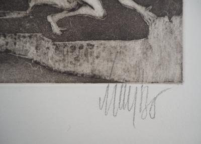 Lars BO : Meurtre de l’ombre - Gravure originale signée au crayon 2