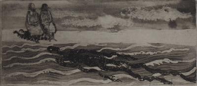 Lars BO : Une ombre sous l’eau - Gravure originale signée au crayon 2