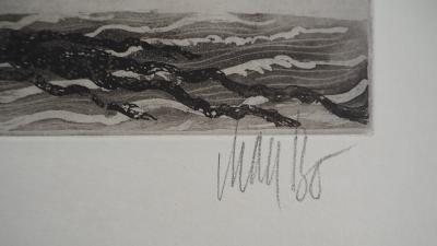 Lars BO : Une ombre sous l’eau - Gravure originale signée au crayon 2