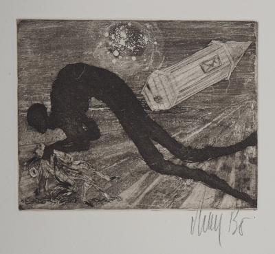Lars BO : Rêve d’une ombre - Gravure originale signée au crayon 2