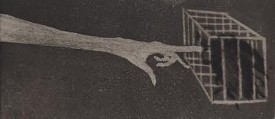 Lars BO : Le touche et le bête - Gravure originale signée au crayon 2