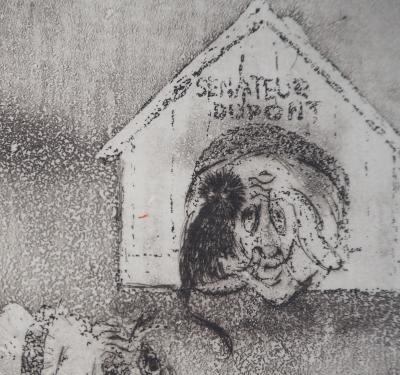 Lars BO : Sénateur Dupont - Gravure originale signée au crayon 2