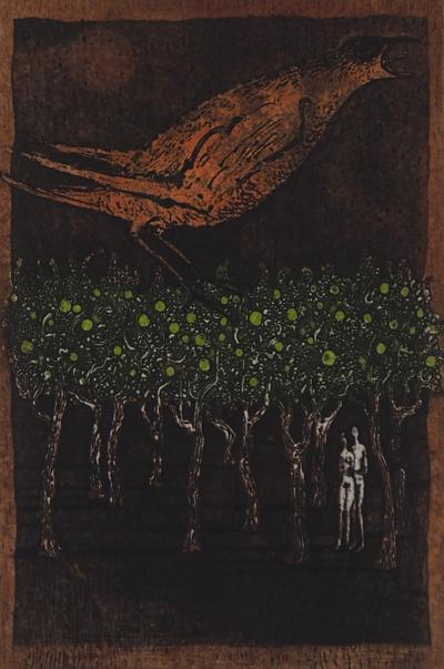 Lars BO : Le rossignol rouge, 1978 - Gravure originale 2