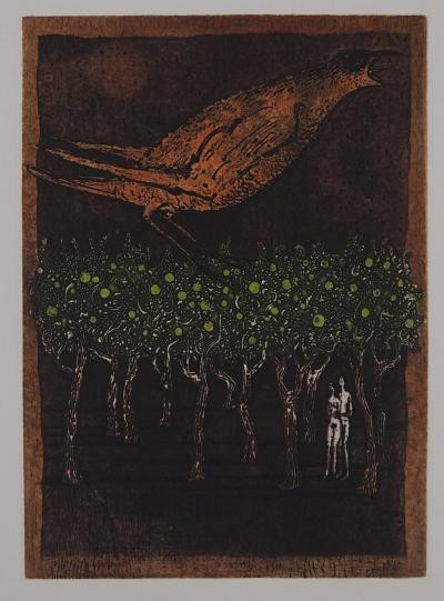 Lars BO : Le rossignol rouge, 1978 - Gravure originale 2