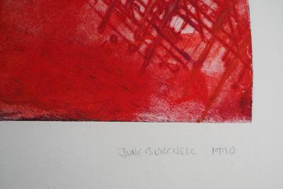 June BURCHELL : Blood judge, 1990 - Gravure originale signée au crayon 2