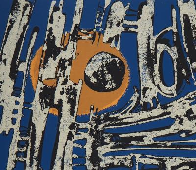 René FUMERON : Composition abstraite - Sérigraphie originale signée au crayon 2