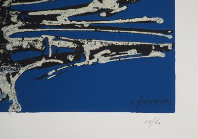 René FUMERON : Composition abstraite - Sérigraphie originale signée au crayon 2