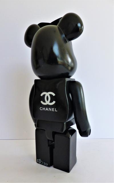 K.Howesy - Be@rbrick CHANEL Black - Medicom Toy 400%  - Sculpture 2