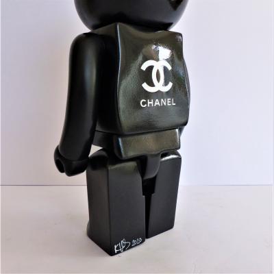 K.Howesy - Be@rbrick CHANEL Black - Medicom Toy 400%  - Sculpture 2
