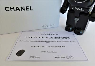 K.Howesy - Be@rbrick CHANEL Black - Medicom Toy 400%  - Sculpture 2