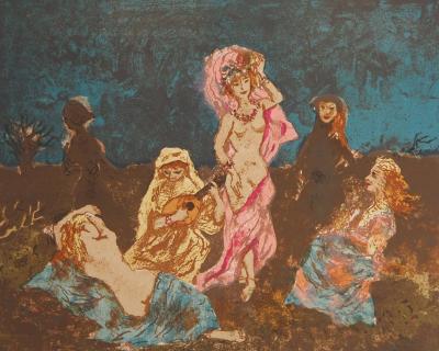 Roland OUDOT : La danse - Lithographie originale signée au crayon 2