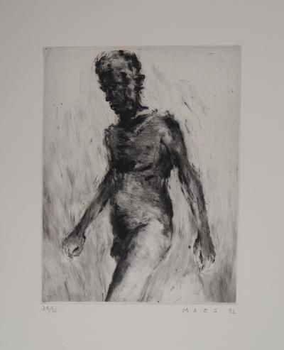 David MAES : Nu, 1992 - Gravure originale signée au crayon 2