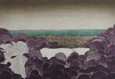 Michel MATHONNAT : Sophie sur la plage - Gravure originale signée au crayon 2