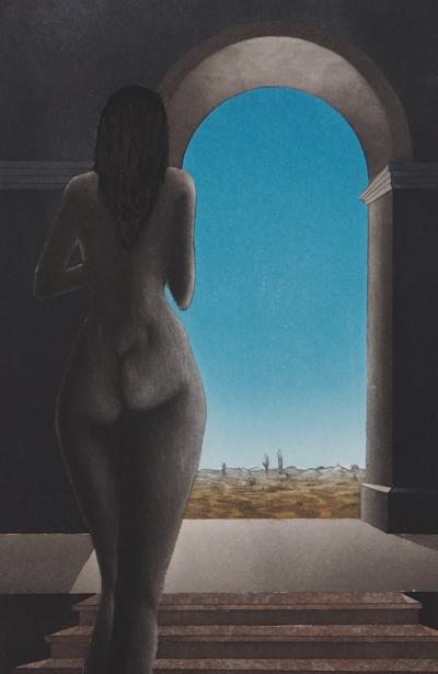 Michel MATHONNAT : Le jardin d’Eden - Gravure originale signée au crayon 2