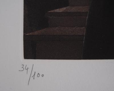 Michel MATHONNAT : Le jardin d’Eden - Gravure originale signée au crayon 2