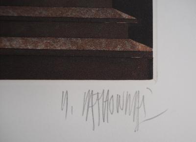 Michel MATHONNAT : Le jardin d’Eden - Gravure originale signée au crayon 2