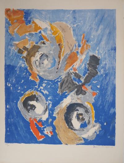 Jean CROTTI : Composition abstraite,1958 - Lithographie originale signée au crayon 2