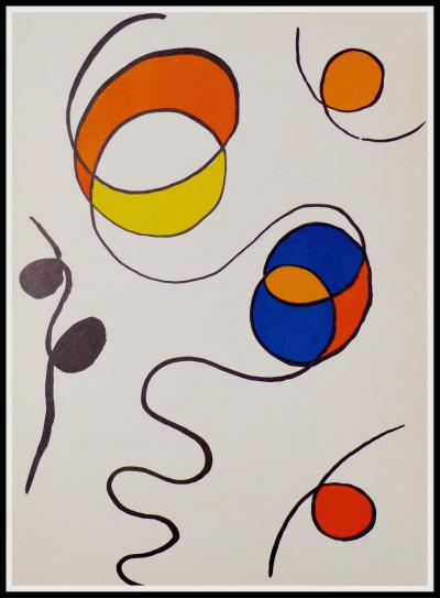 Alexander CALDER - Composition au ballon - 1968 - lithographie originale 2