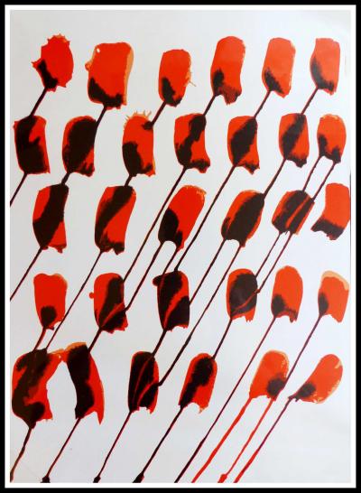 Alexander CALDER - Composition tâches rouges, 1966 - Lithographie 2