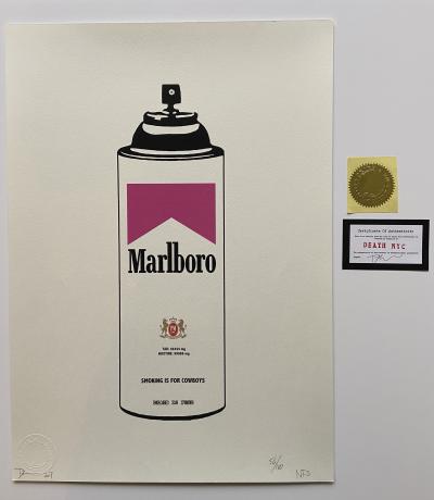 Death NYC – Marlboro pink spray, 2017 - Sérigraphie signée au crayon 2
