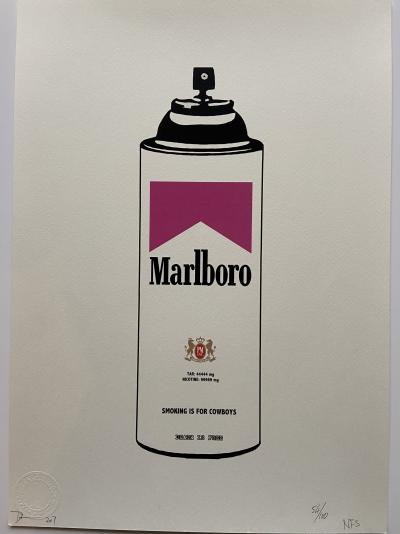Death NYC – Marlboro pink spray, 2017 - Sérigraphie signée au crayon 2