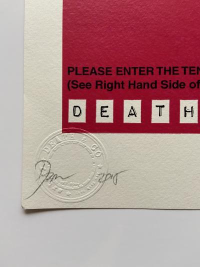 Death NYC - NYC Department of finance, 2015 - Sérigraphie signée au crayon 2