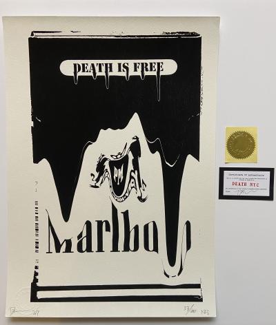 Death NYC – Death is free Marlboro, 2017 - Sérigraphie signée au crayon 2