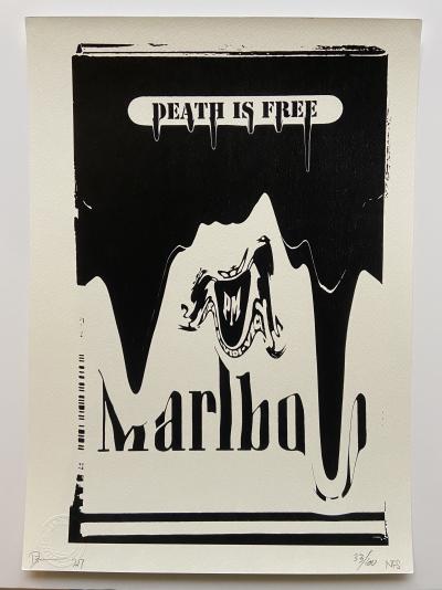 Death NYC – Death is free Marlboro, 2017 - Sérigraphie signée au crayon 2