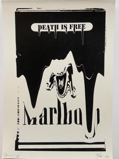 Death NYC – Death is free Marlboro, 2017 - Sérigraphie signée au crayon 2