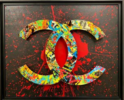 Aiiroh - Street Box Chanel Red - Affiche et technique mixte sur métal 2