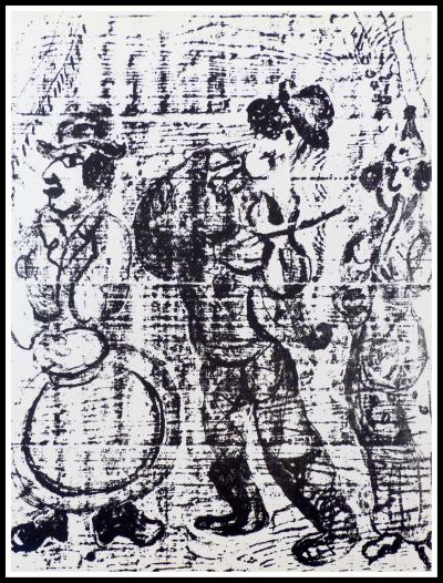 Marc CHAGALL - Les musiciens vagabonds, 1963 - Lithographie originale 2