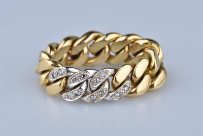 Bague en or bicolore POMELLATO sertie de 12 diamants ronds brillants 2