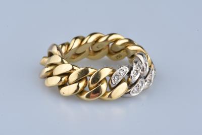 Bague en or bicolore POMELLATO sertie de 12 diamants ronds brillants 2