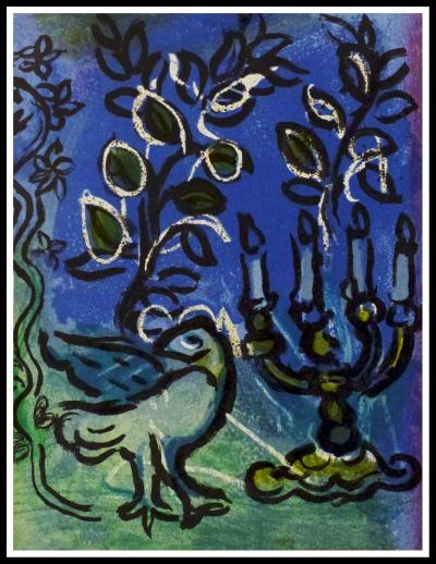 Marc CHAGALL - Le chandelier, 1962 - Lithographie originale 2